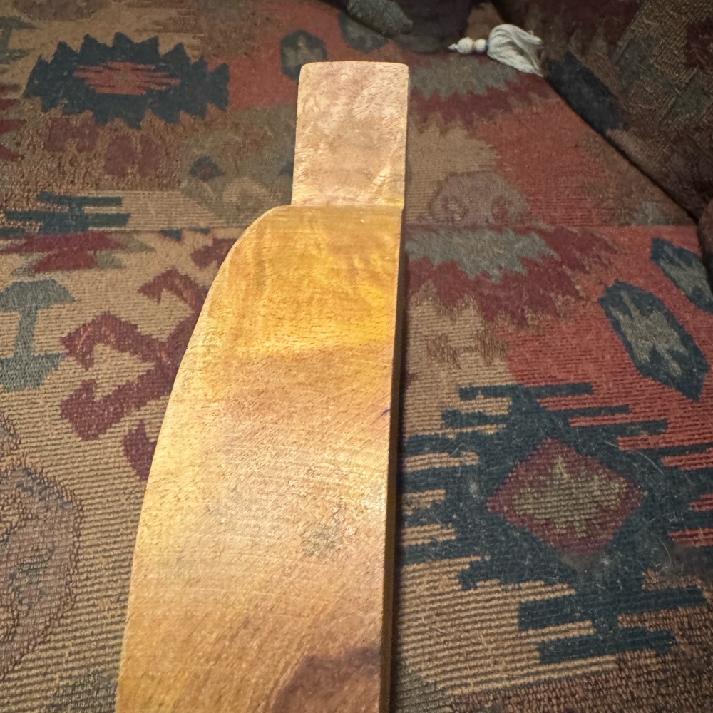 MCM Wooden Pineapple Shaped Tray with Yellow Accents - Picture 6 of 8